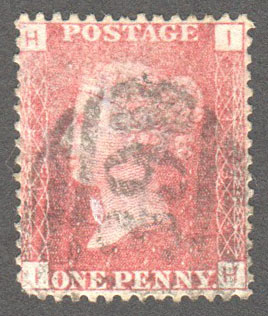Great Britain Scott 33 Used Plate 113 - IH - Click Image to Close